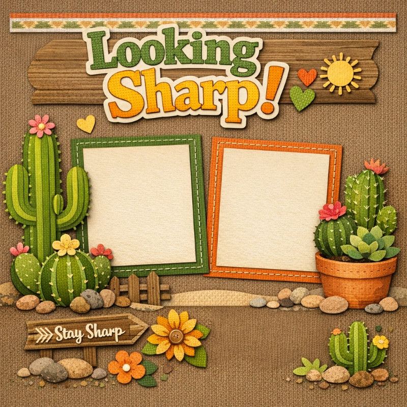 Looking Sharp!-Premade Scrapbook Page