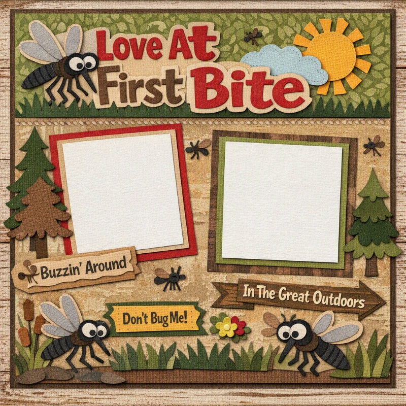 Love At First Bite-Premade Scrapbook Page