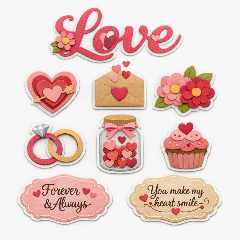 Love-Premade Cutout Set