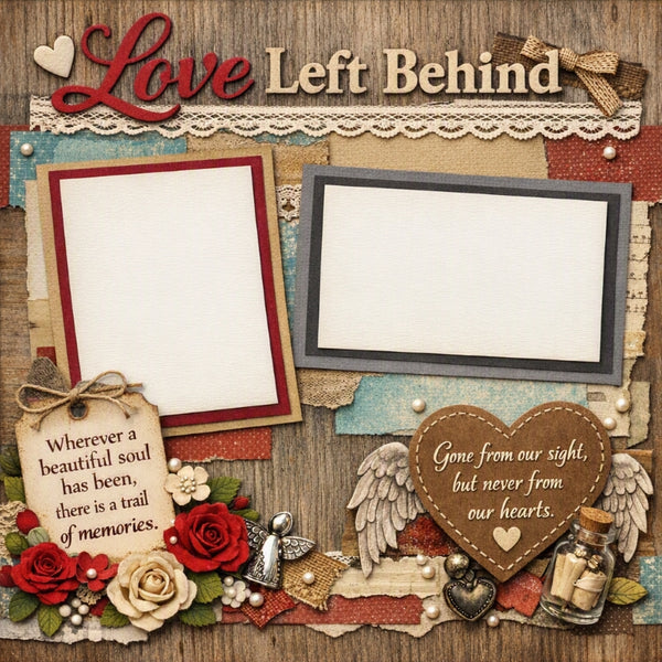 Love Left Behind-Premade Scrapbook Page