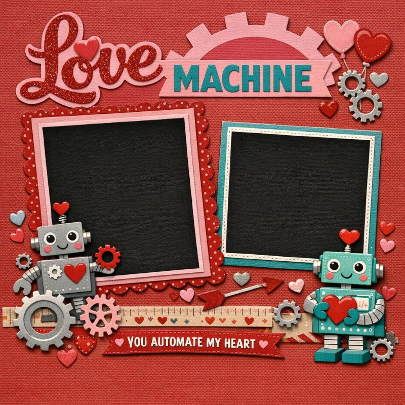 Love Machine-Premade Scrapbook Page