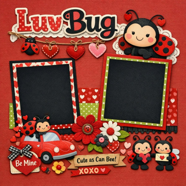 Luv Bug-Premade Scrapbook Page