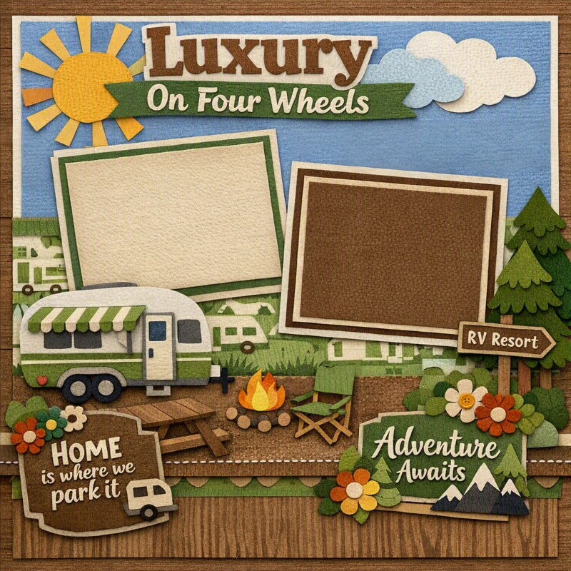 Luxury On Four Wheels-Premade Scrapbook Page
