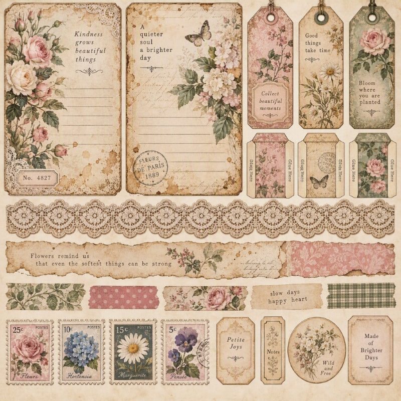Made of Brighter Days-Premade Junk Journal Page