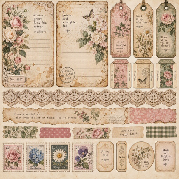 Made of Brighter Days-Premade Junk Journal Page