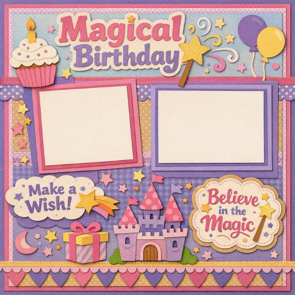 Magical Birthday-Premade Scrapbook Page