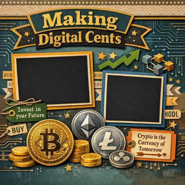 Making Digital Cents-Premade Scrapbook Page