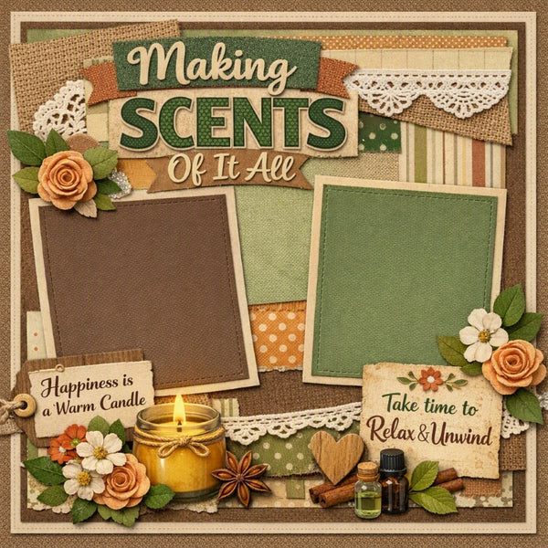 Making Scents Of It All-Premade Scrapbook Page
