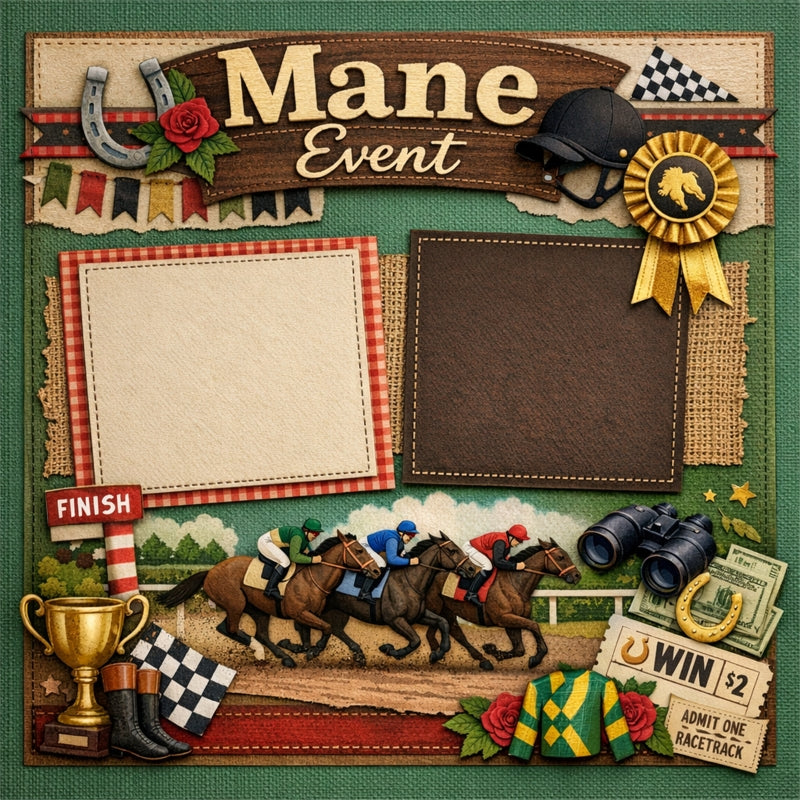Mane Event-Premade Scrapbook Page