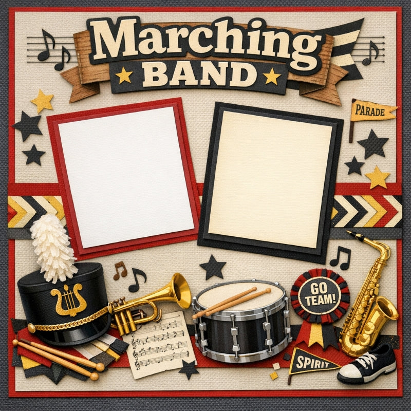 Marching Band-Premade Scrapbook Page