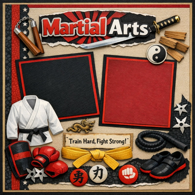 Martial Arts-Premade Scrapbook Page