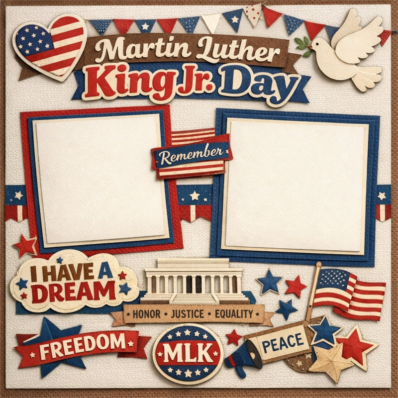 Martin Luther King Jr. Day-Premade Scrapbook Page