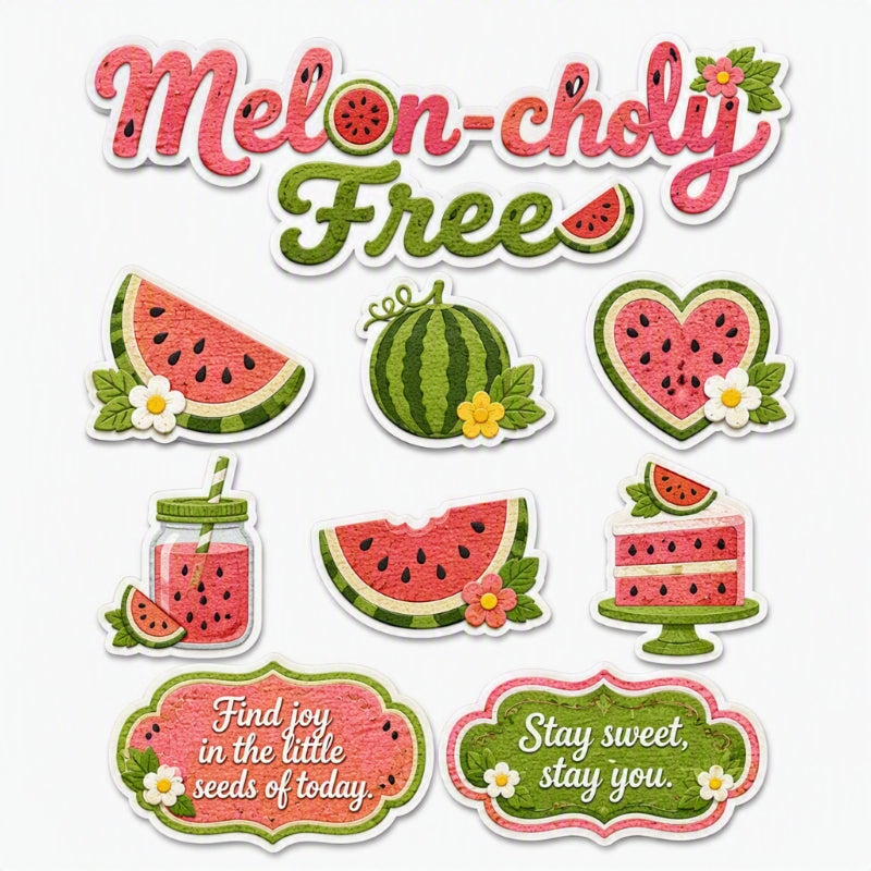 Melon-choly Free-Premade Cutout Set