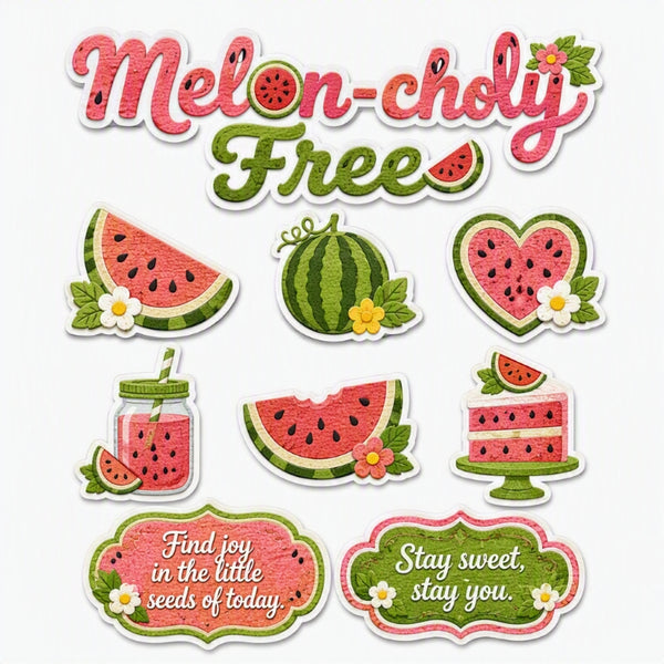 Melon-choly Free-Premade Cutout Set