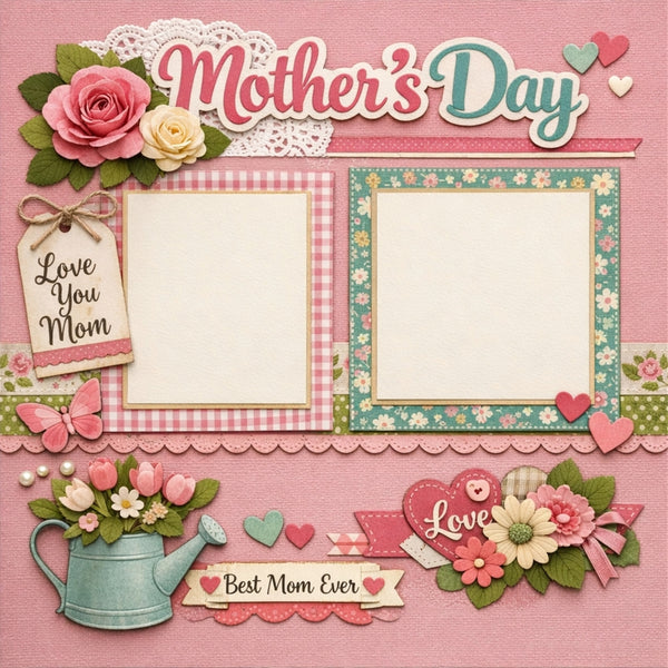 Mother's Day-Premade Scrapbook Page