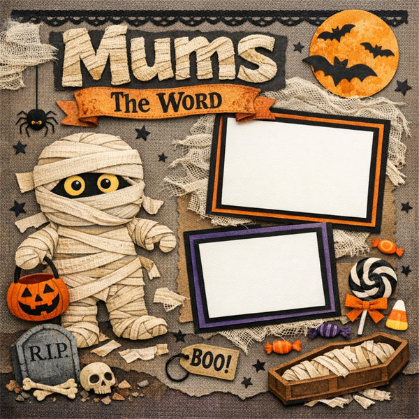 Mums The Word-Premade Scrapbook Page