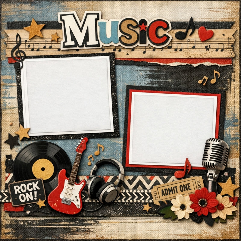 Music-Premade Scrapbook Page