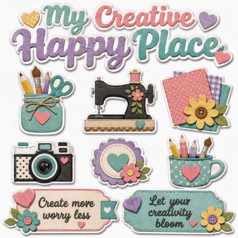 My Creative Happy Place-Premade Cutout Set