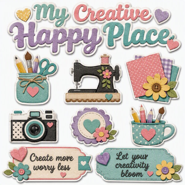My Creative Happy Place-Premade Cutout Set