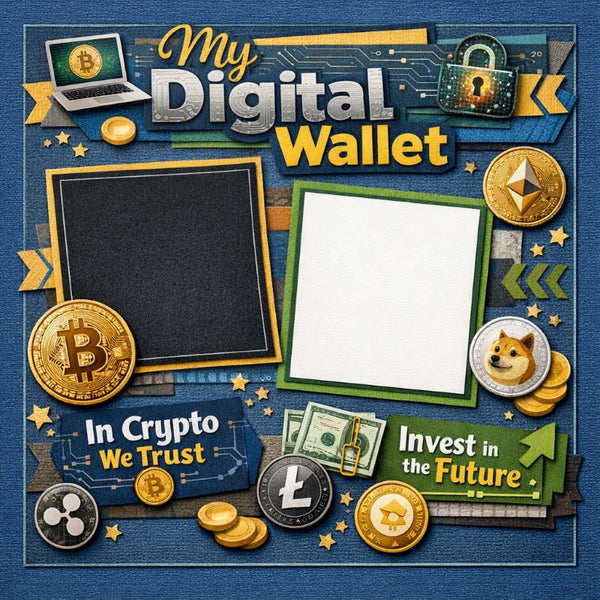 My Digital Wallet-Premade Scrapbook Page