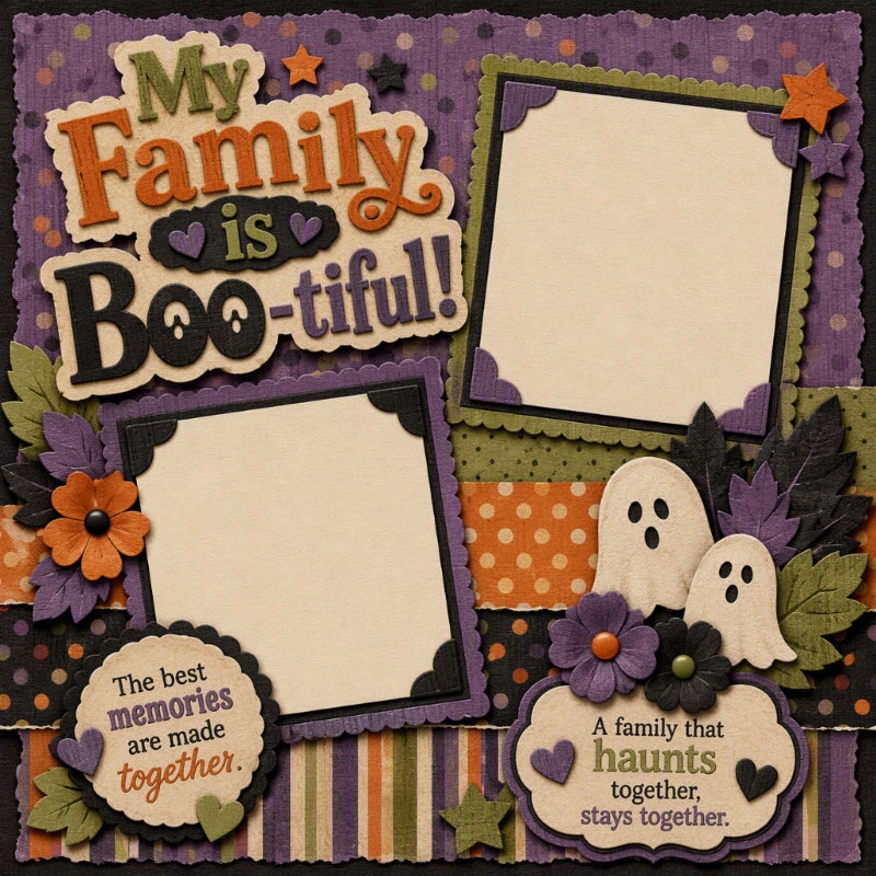 My Family is Boo-tiful!-Premade Scrapbook Page