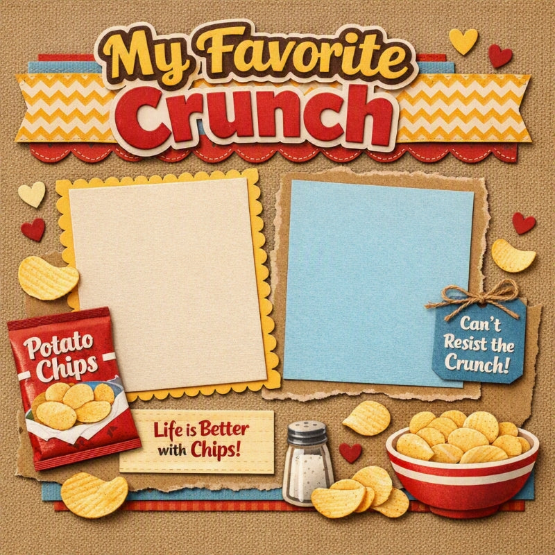 My Favorite Crunch-Premade Scrapbook Page