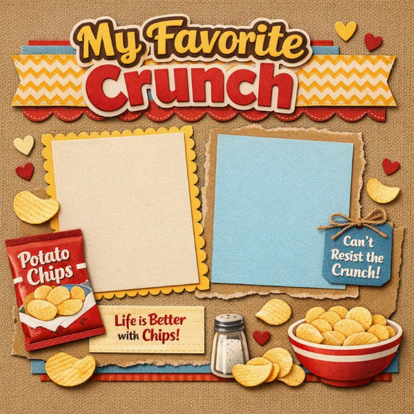 My Favorite Crunch-Premade Scrapbook Page