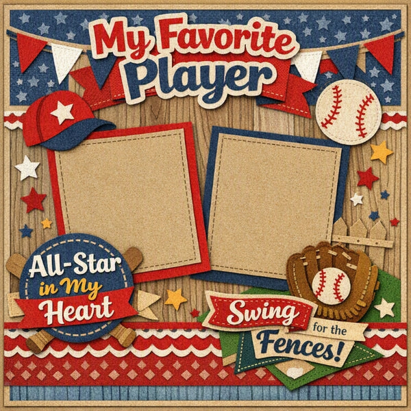 My Favorite Player-Premade Scrapbook Page