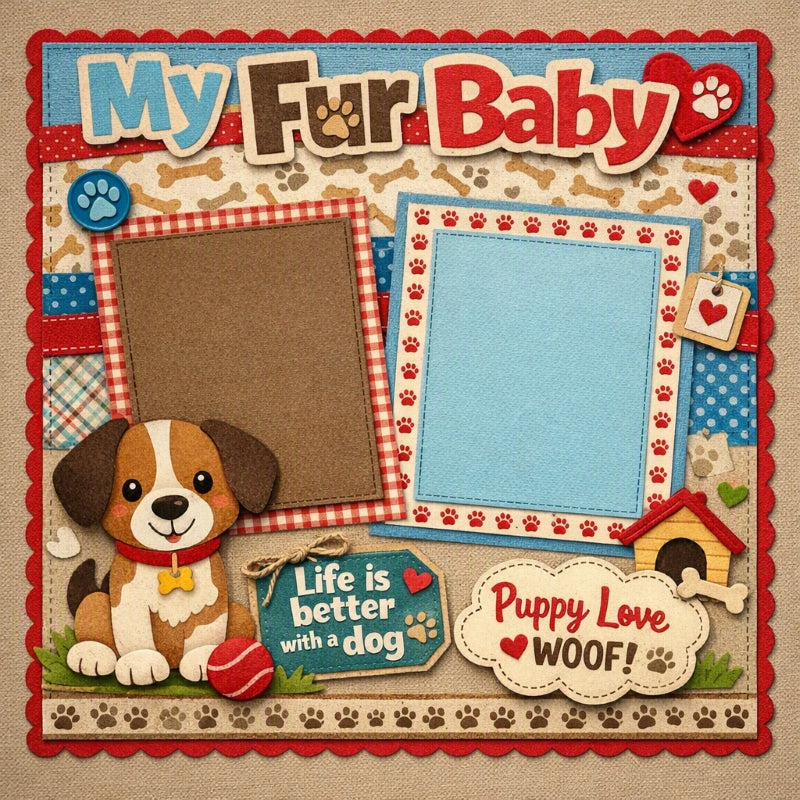 My Fur Baby-Premade Scrapbook Page