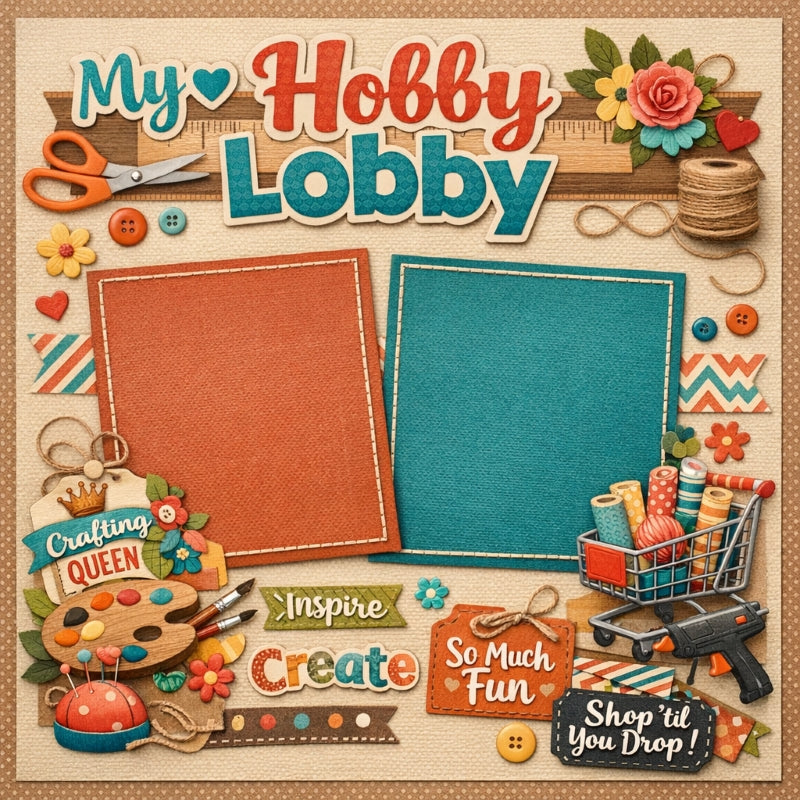 My Hobby Lobby-Premade Scrapbook Page