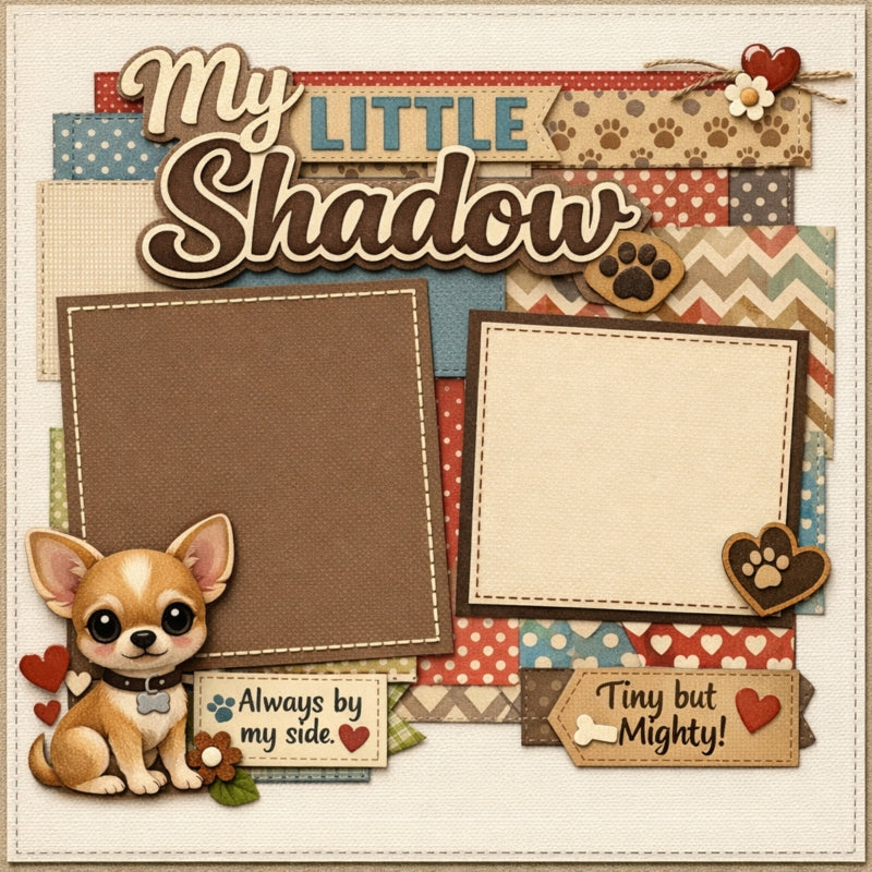 My Little Shadow-Premade Scrapbook Page