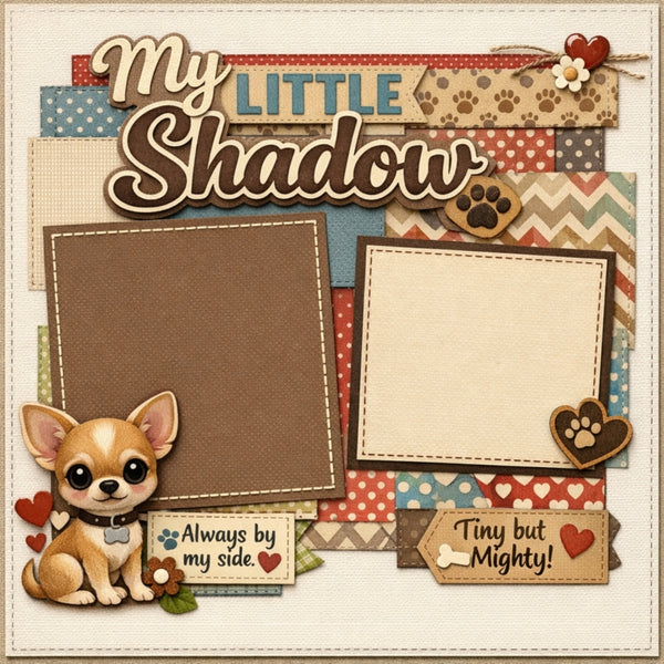My Little Shadow-Premade Scrapbook Page