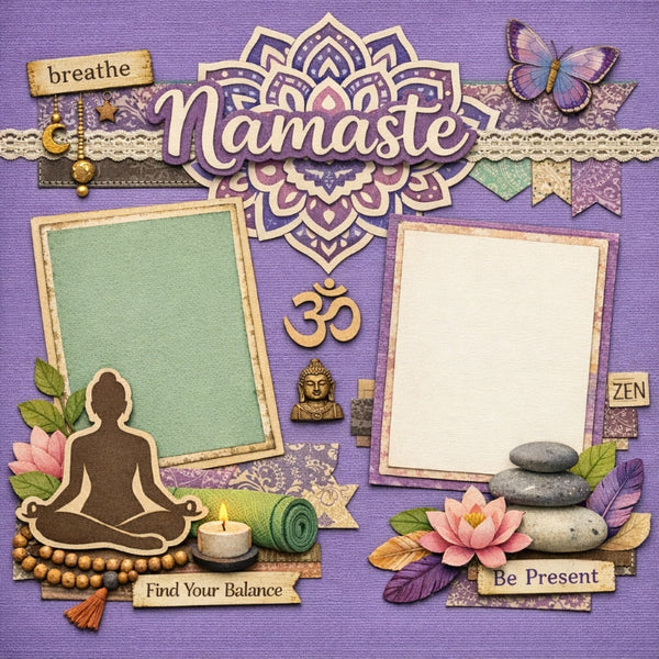 Namaste-Premade Scrapbook Page