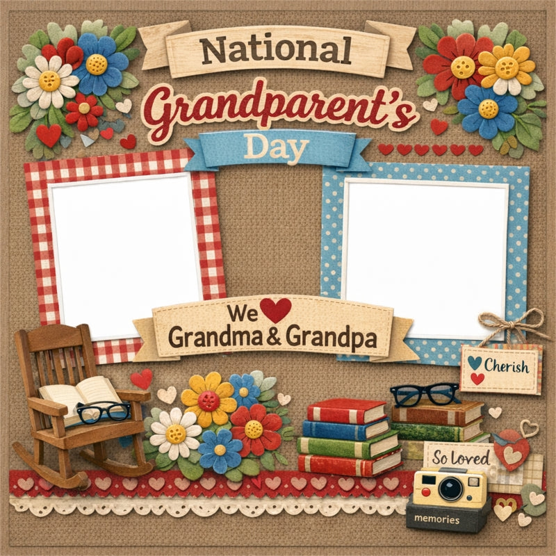 National Grandparent's Day-Premade Scrapbook Page