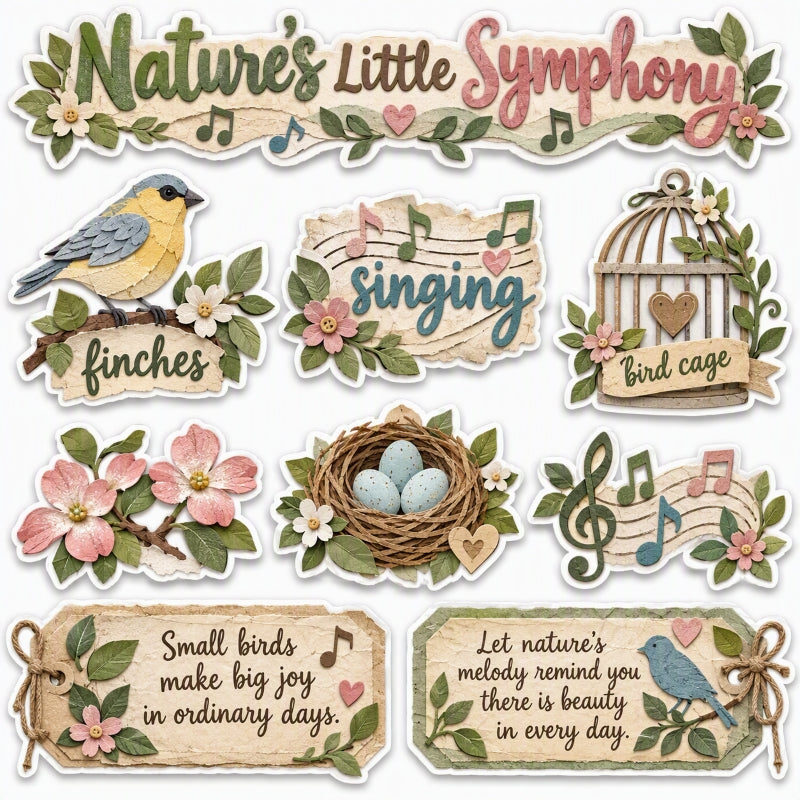 Nature's Little Symphony-Premade Cut-Out Page