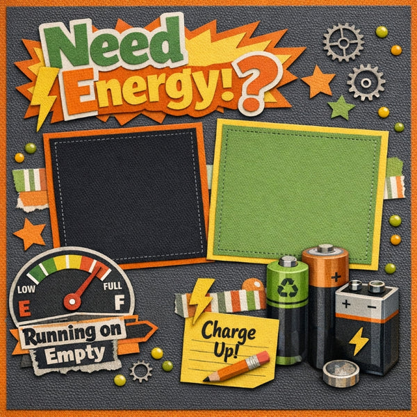 Need Energy?-Premade Scrapbook Page