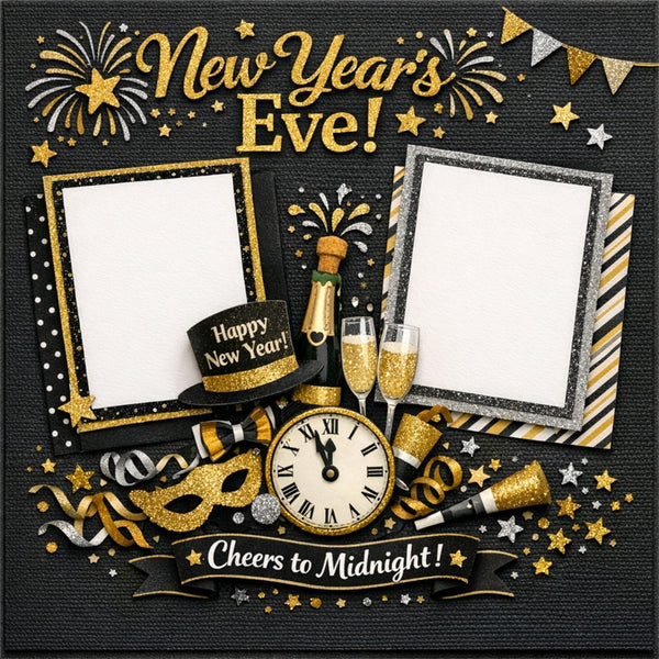 New Year's Eve!-Premade Scrapbook Page