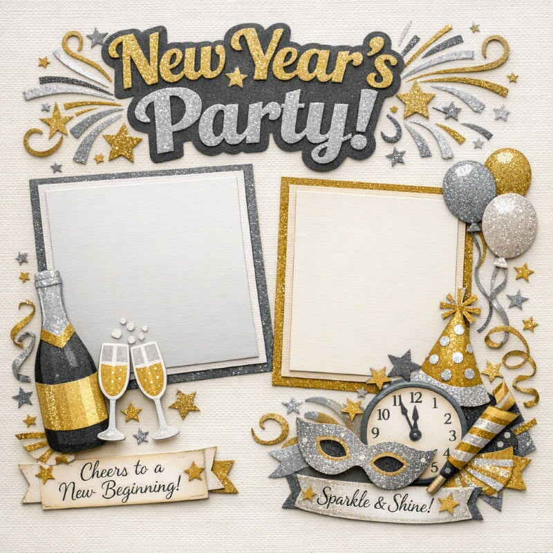 New Year's Party!-Premade Scrapbook Page