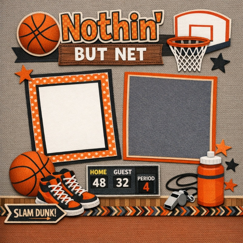 Nothin' But Net-Premade Scrapbook Page