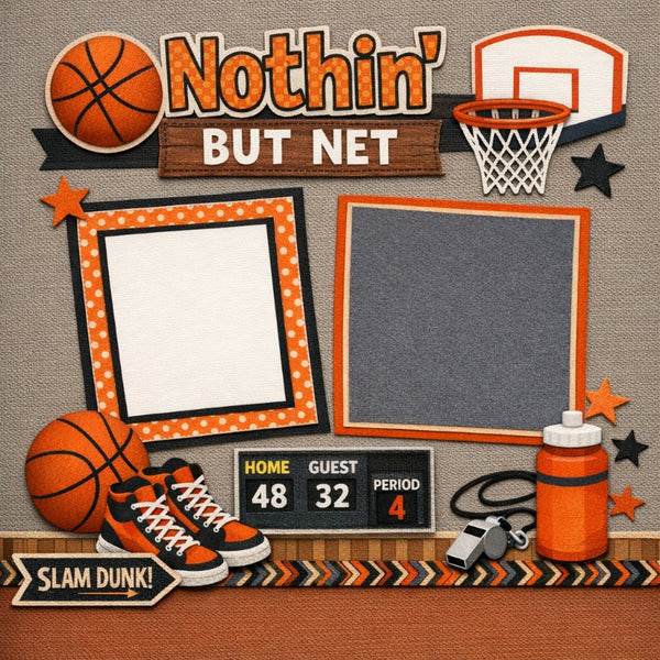 Nothin' But Net-Premade Scrapbook Page