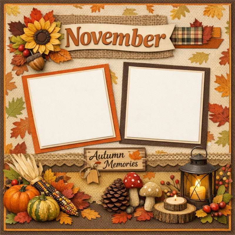 November-Premade Scrapbook Page