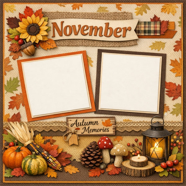 November-Premade Scrapbook Page