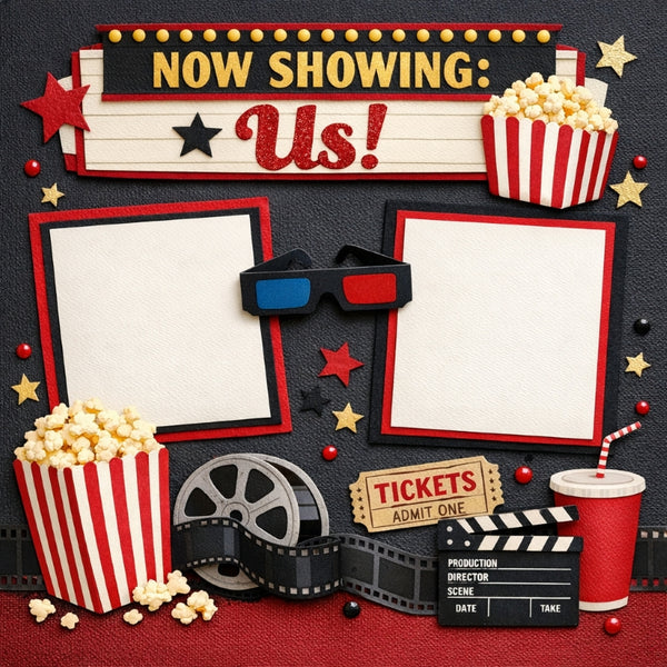 Now Showing:Us!-Premade Scrapbook Page
