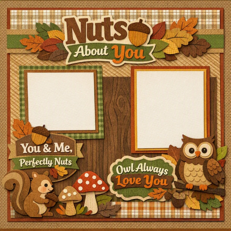 Nuts About You-Premade Scrapbook Page