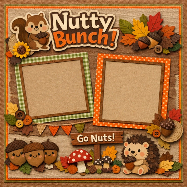 Nutty Bunch!-Premade Scrapbook Page