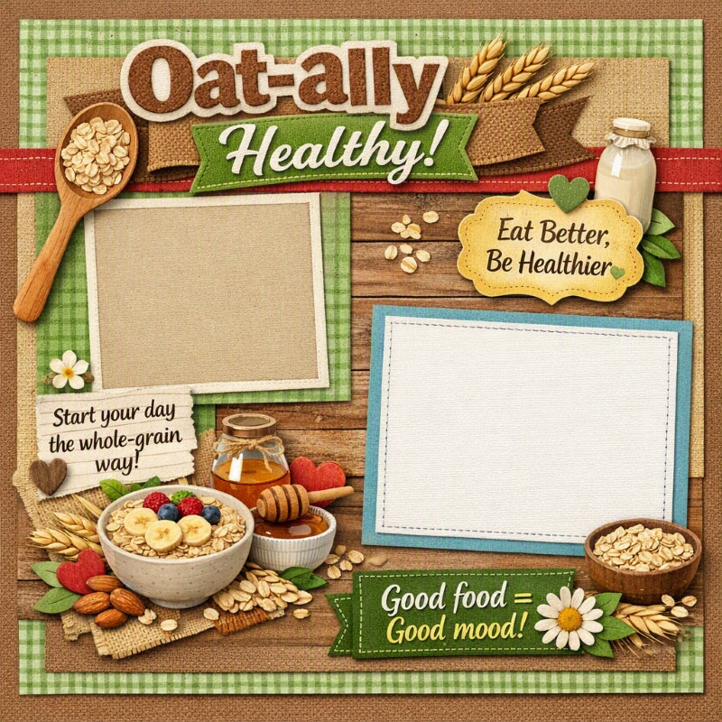 Oat-ally Healthy!-Premade Scrapbook Page