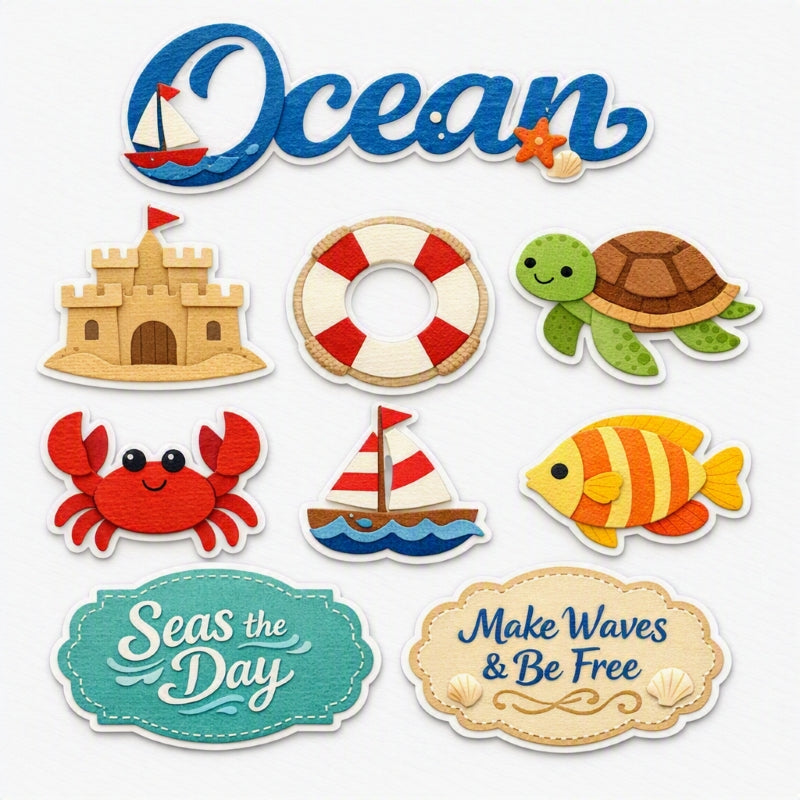 Ocean-Premade Cutout Set