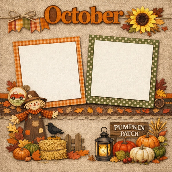 October-Premade Scrapbook Page