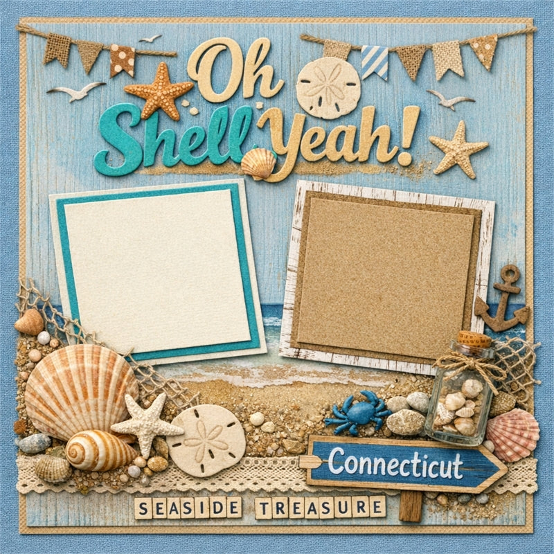 Oh Shell Yeah!-Premade Scrapbook Page