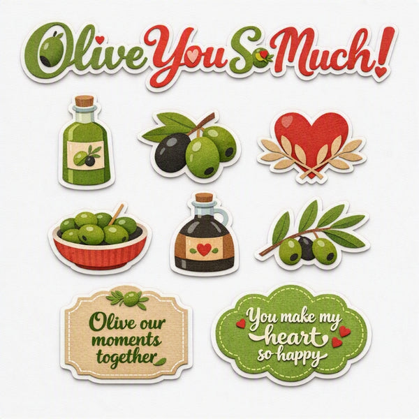 Olive You So Much!-Premade Cutout Set